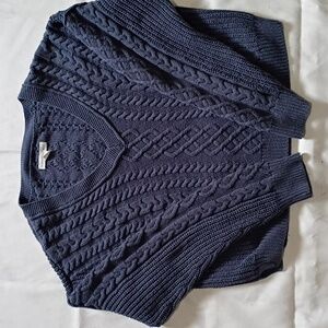 Aeropostale cropped cable knit v-neck sweater